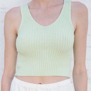 Brandy Melville pastel green long tank